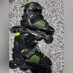 Mongoose Adjustable Kids Inline Skates Rollerblades size 1-4